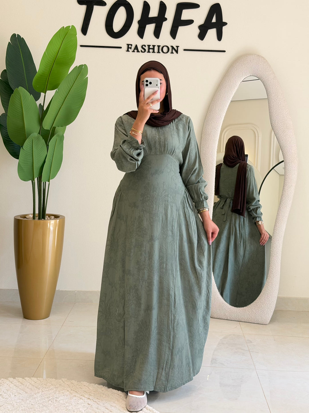 Dress Linen Jacquard