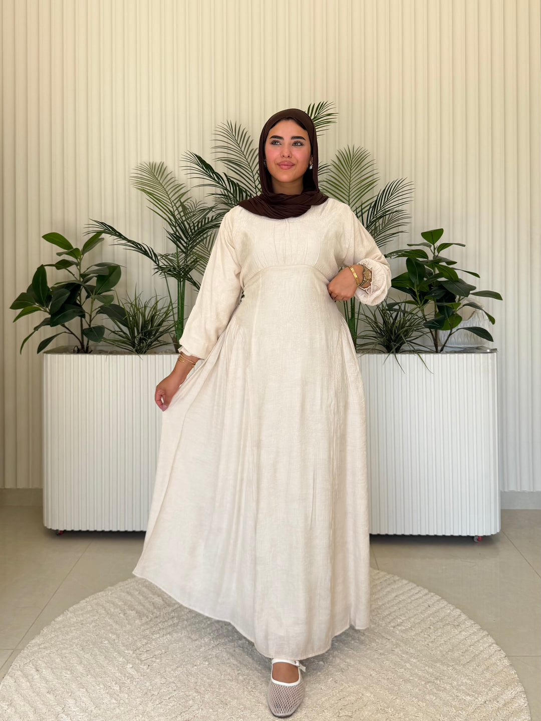 Dress Linen Jacquard