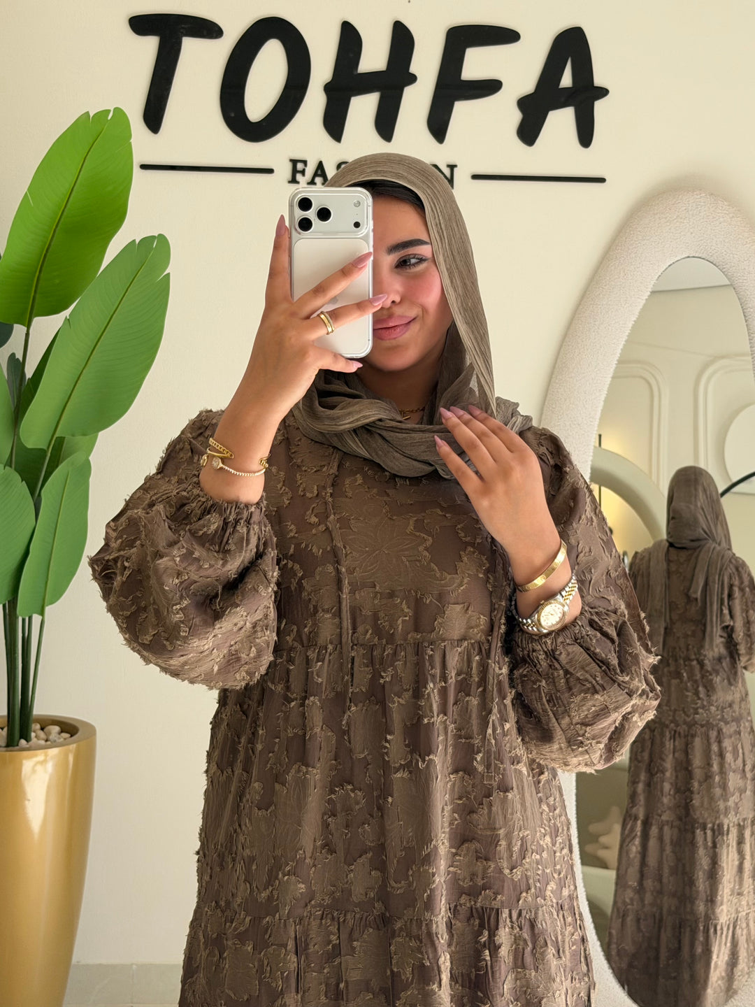 Dress Jacquard Tiered