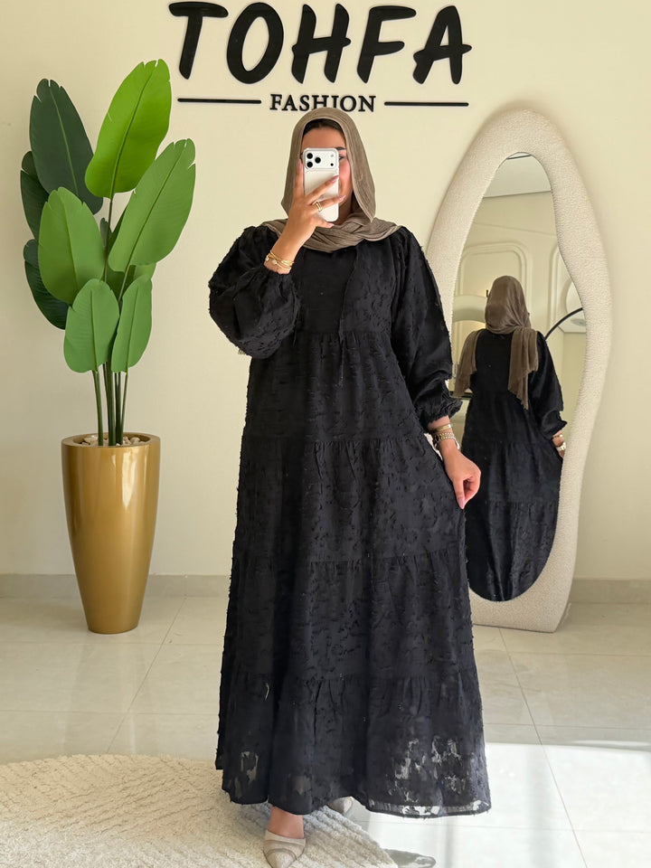 Dress Jacquard Tiered