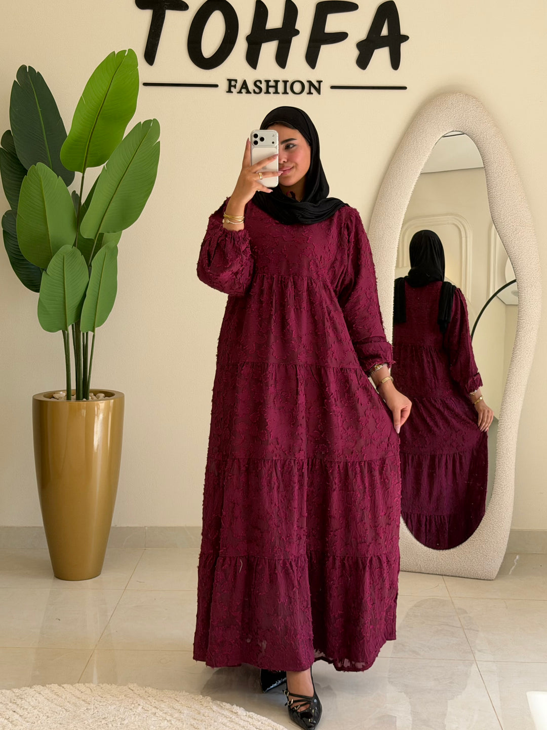 Dress Jacquard Tiered