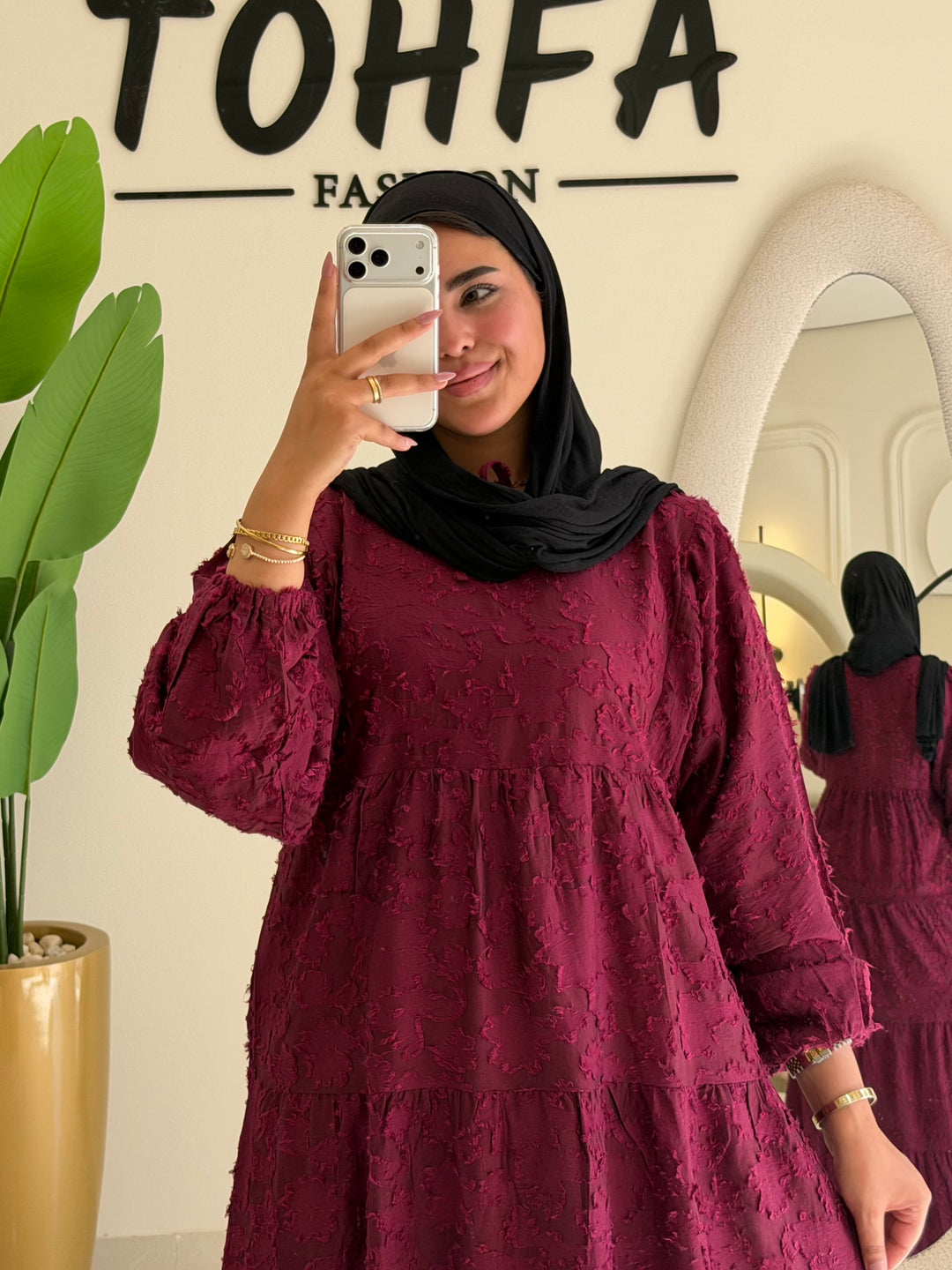 Dress Jacquard Tiered