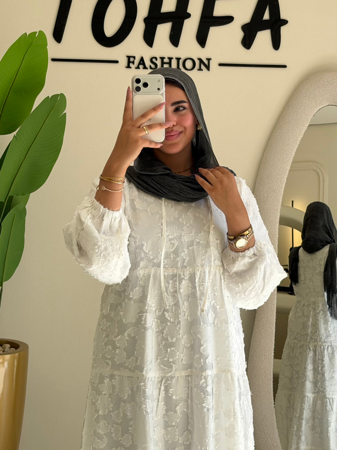 Dress Jacquard Tiered