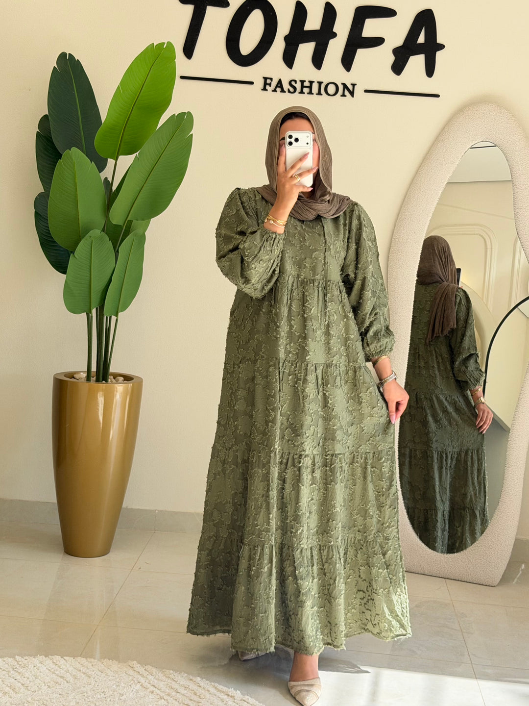 Dress Jacquard Tiered