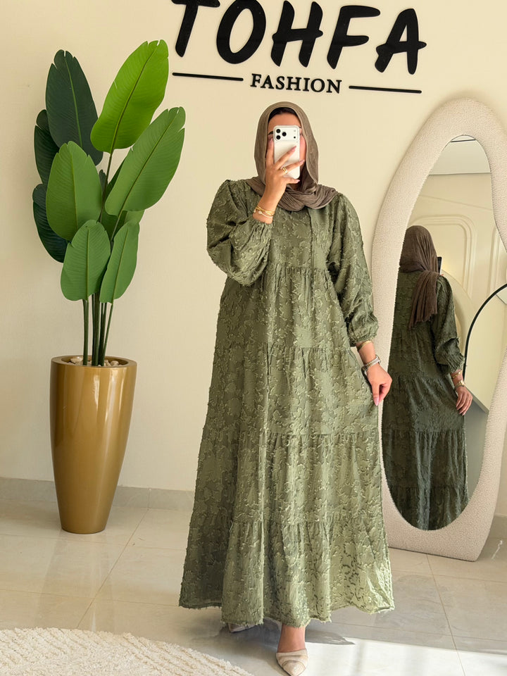 Dress Jacquard Tiered