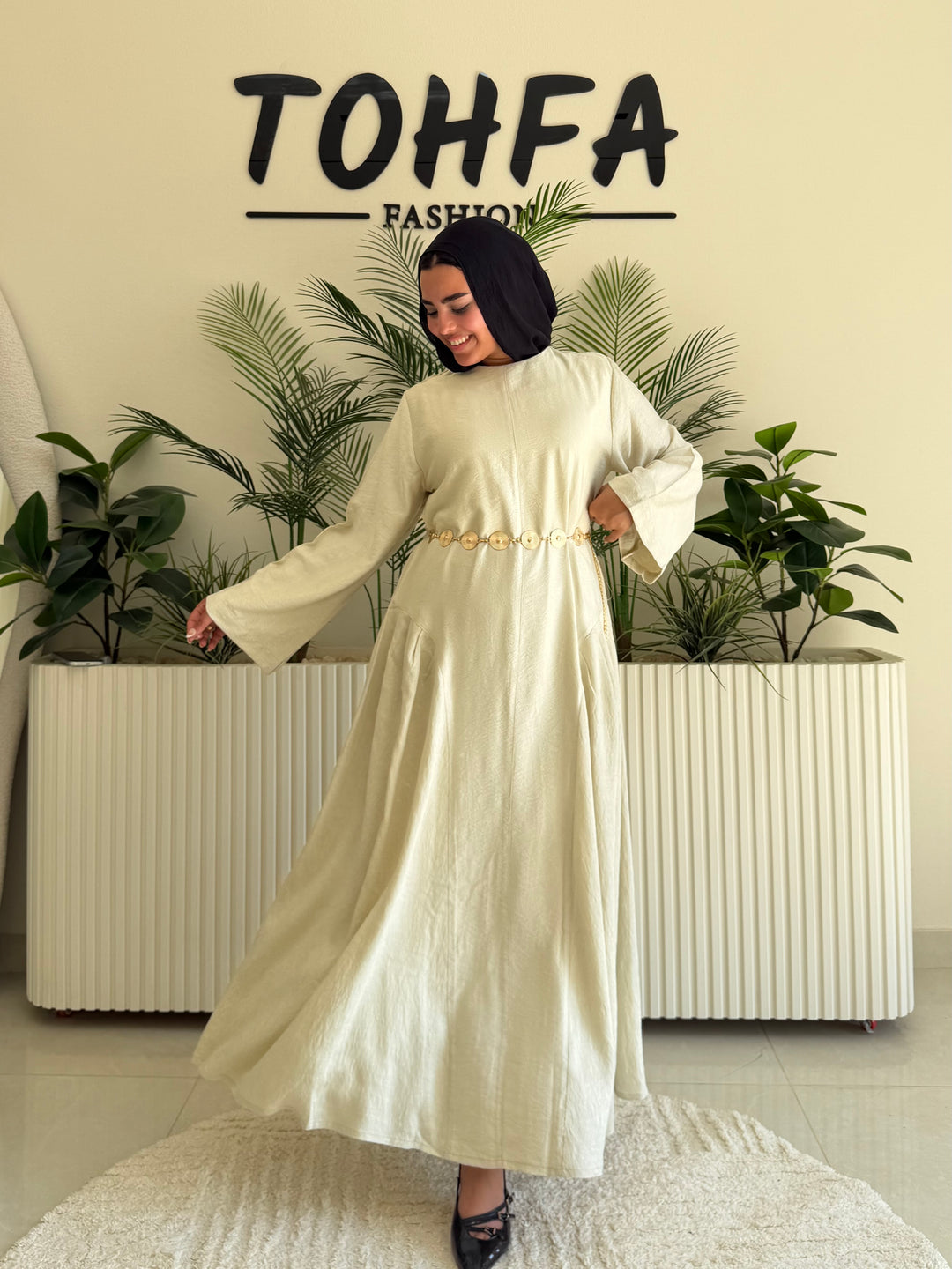 Dress Jacquard Beige
