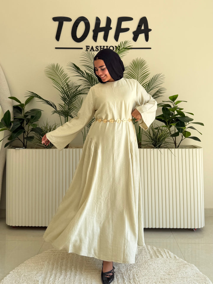 Dress Jacquard Beige