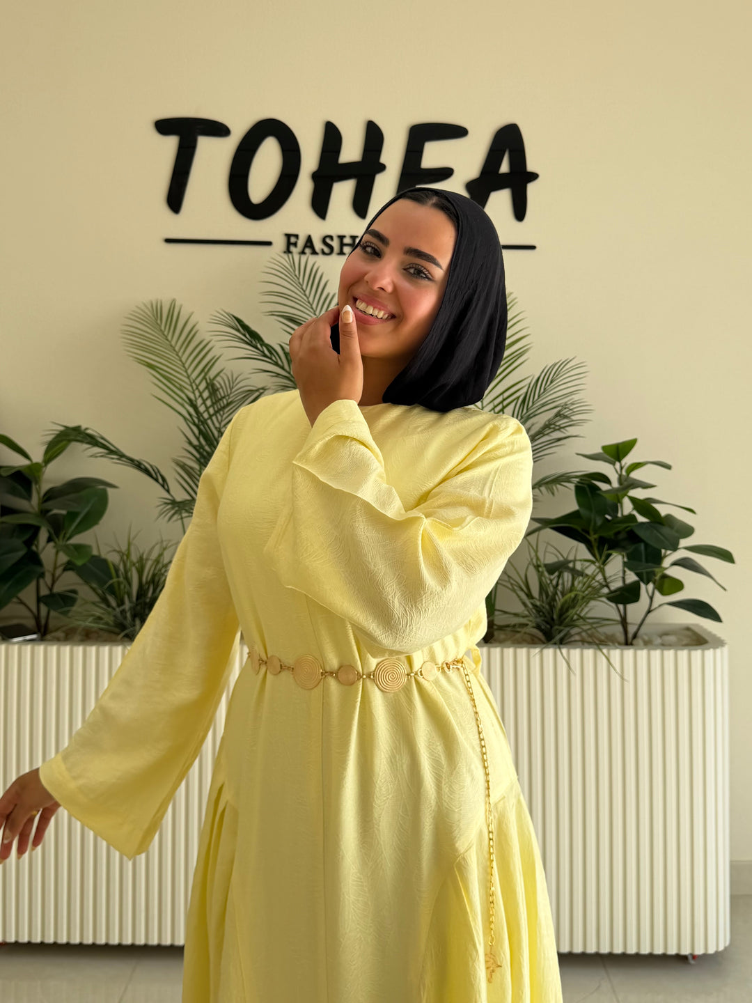 Dress Jacquard Yellow