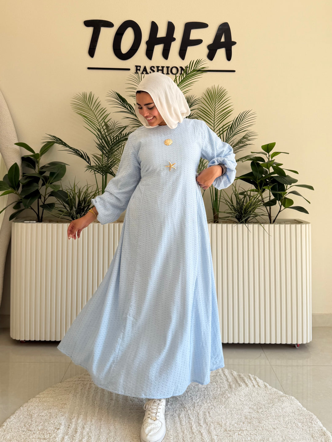 Dress Jacquard Baby Blue