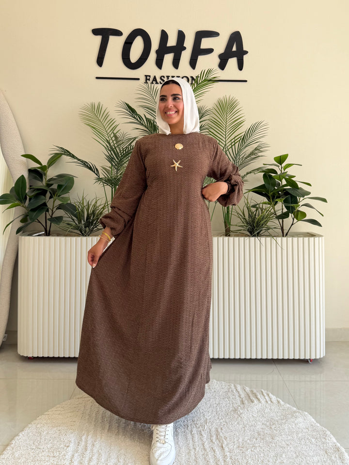 Dress Jacquard Brown