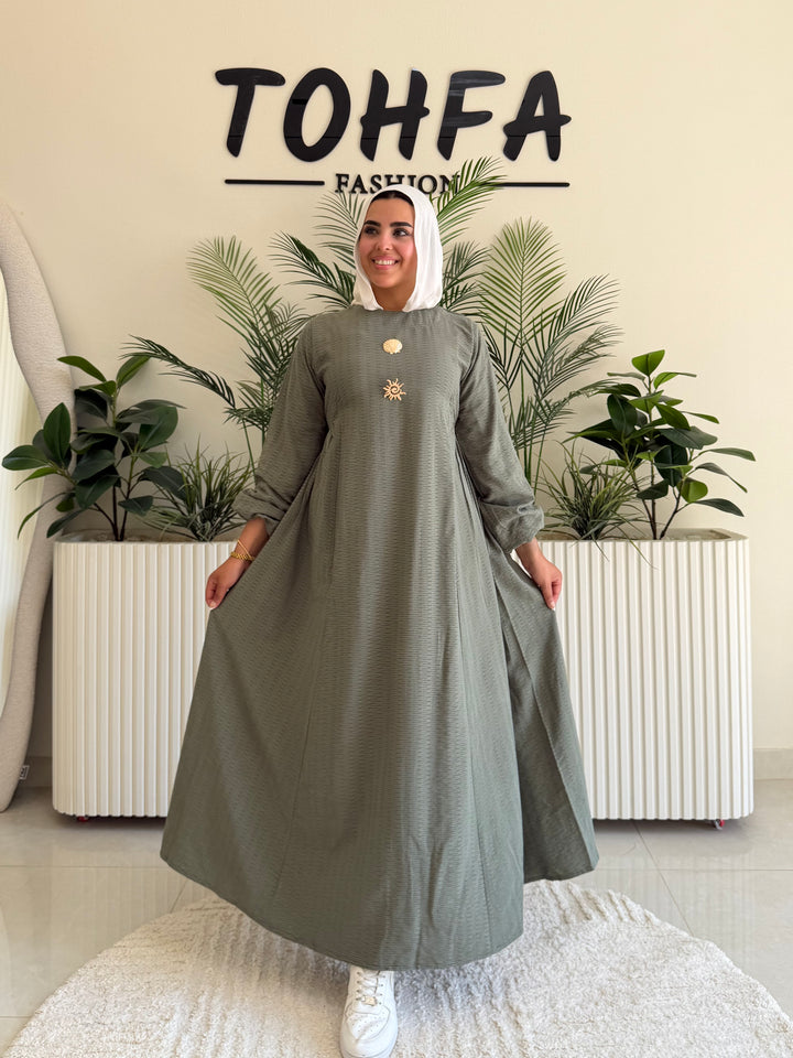 Dress Jacquard Olive