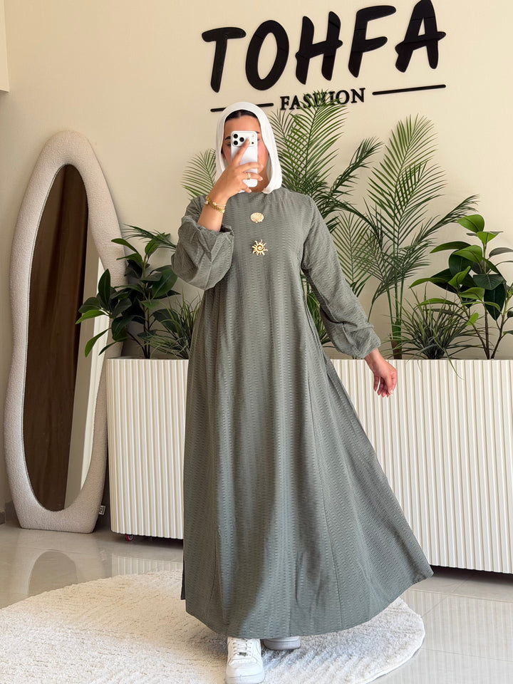 Dress Jacquard Olive