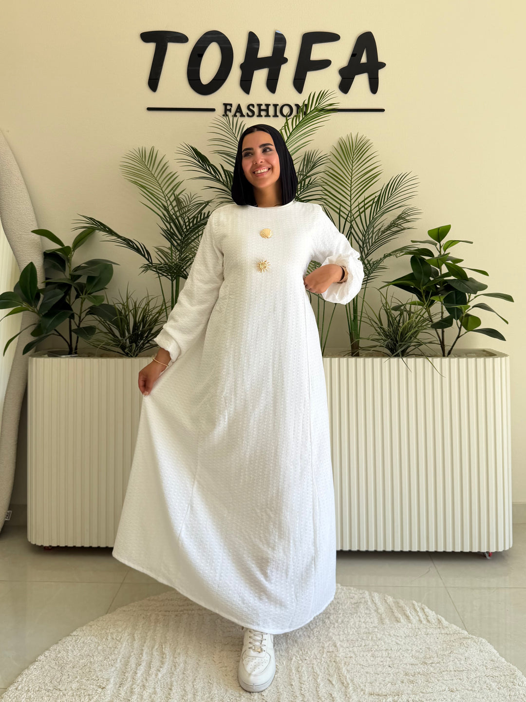 Dress Jacquard White