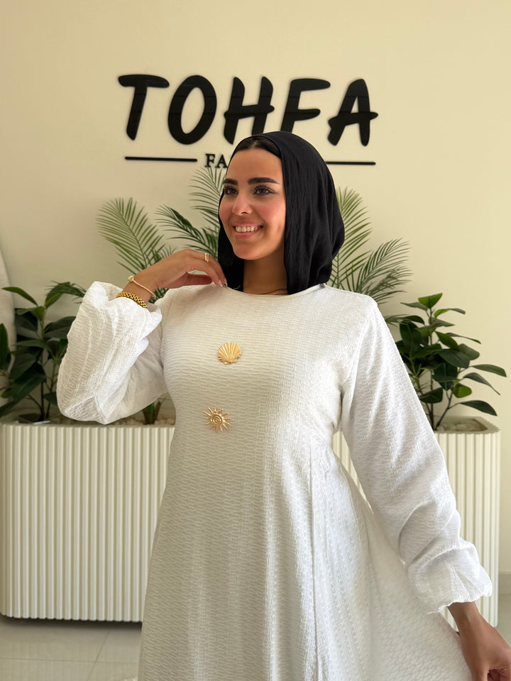 Dress Jacquard White