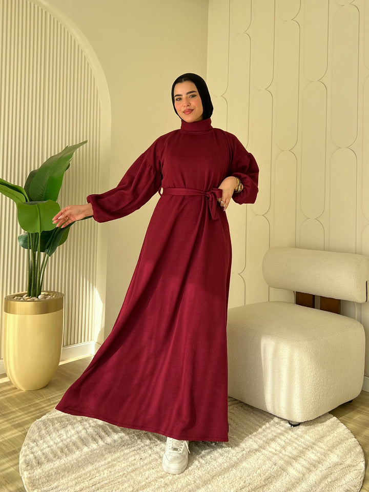Dress Jacquard Burgundy