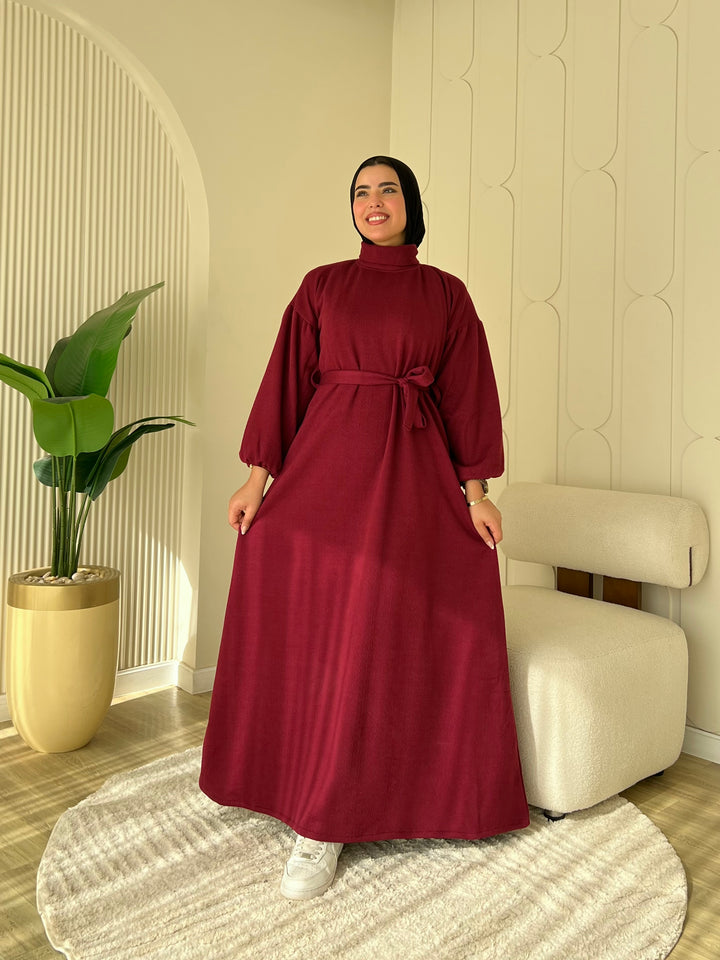 Dress Jacquard Burgundy