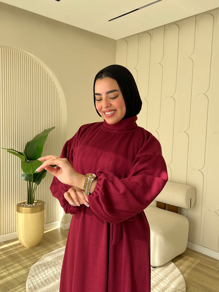 Dress Jacquard Burgundy