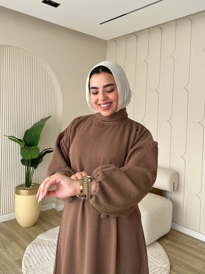 Dress Jacquard Brown