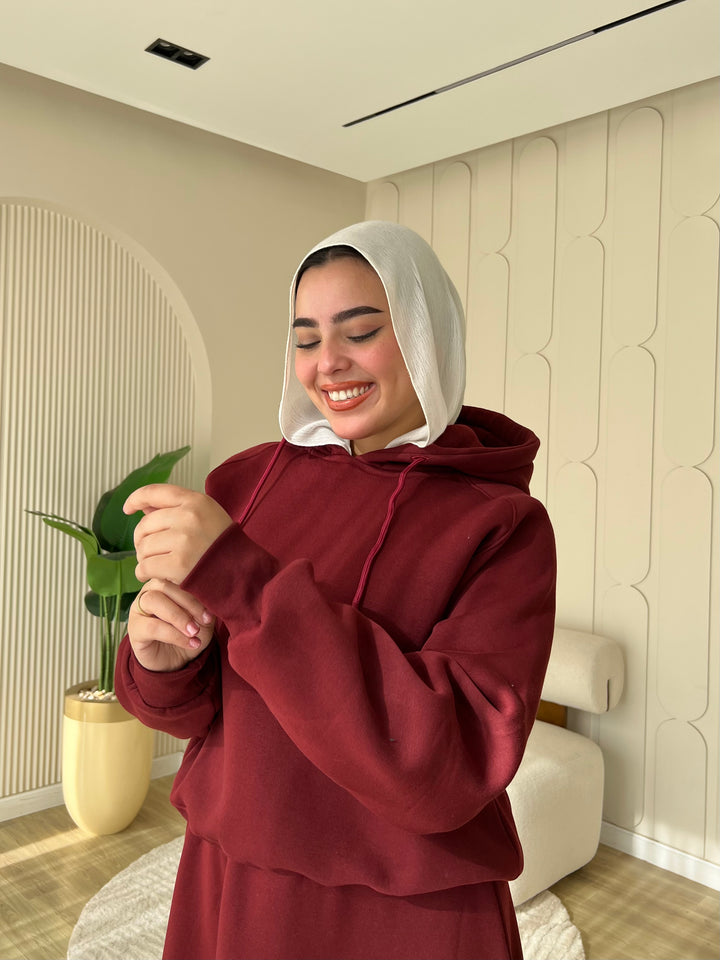 Set Melton Casual Burgandy