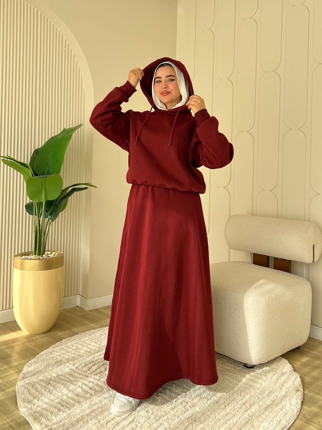 Set Melton Casual Burgandy