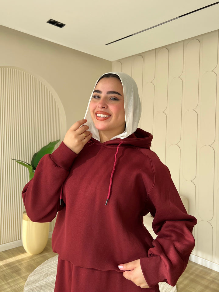 Set Melton Casual Burgandy