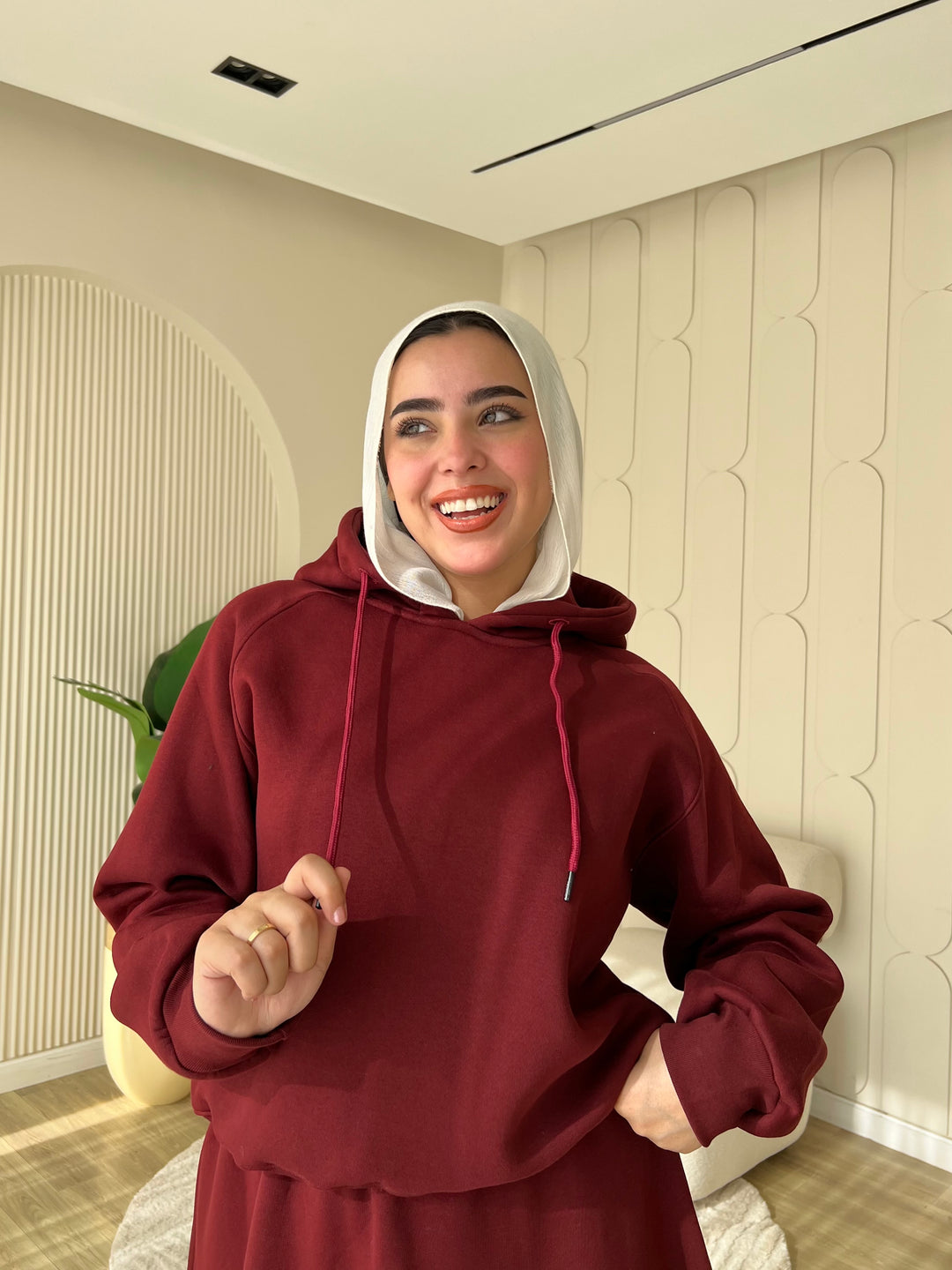 Set Melton Casual Burgandy