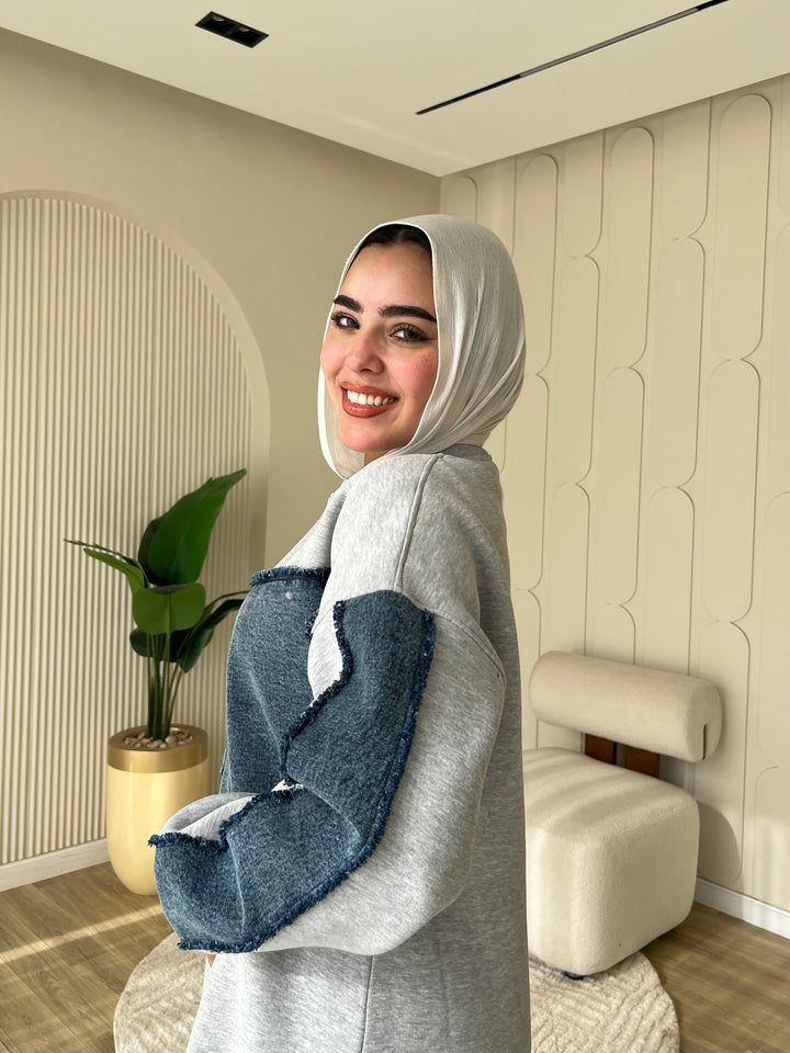 Dress Melton Denim Gray