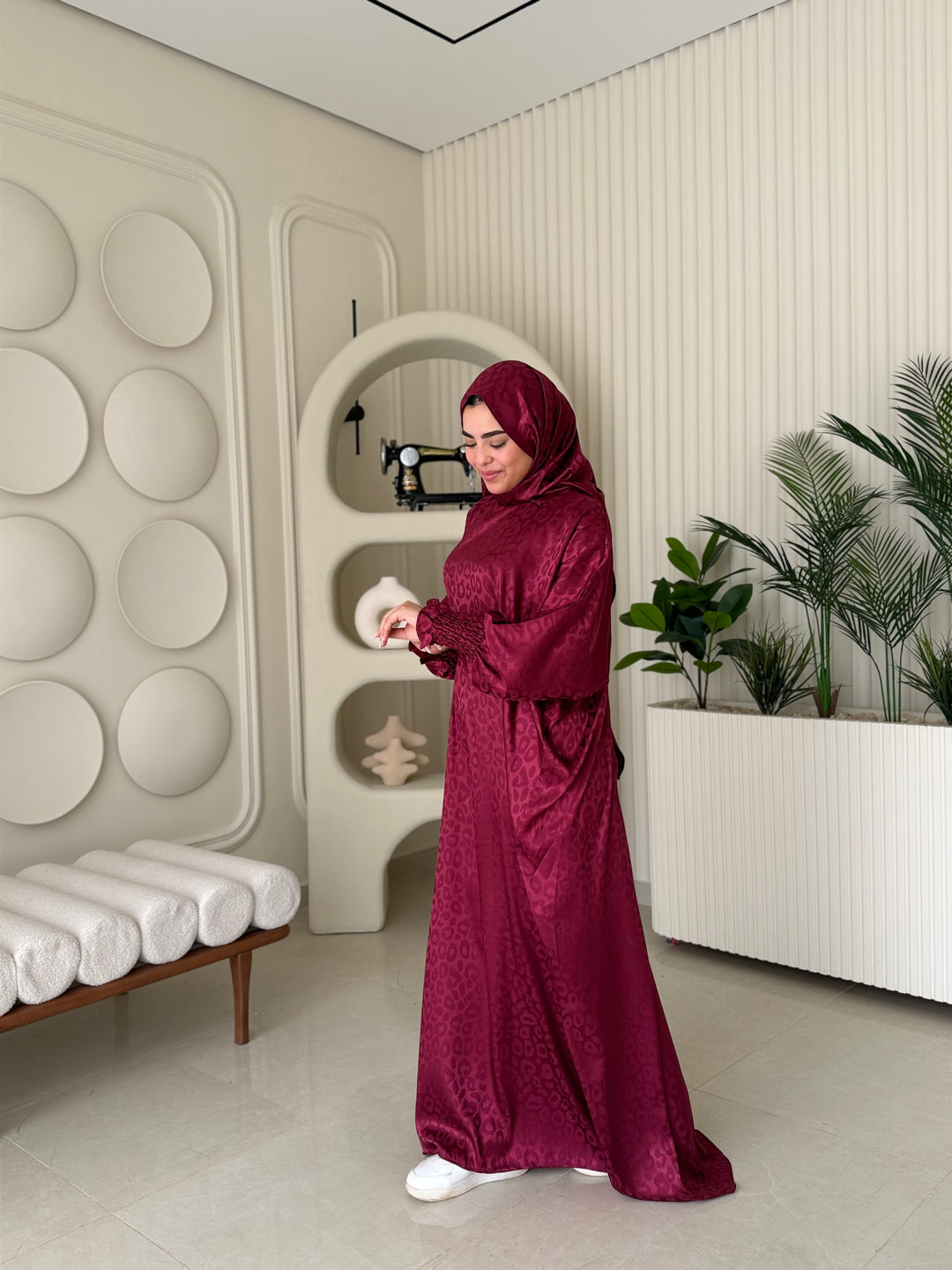 Isdal Jacquard Burgandy