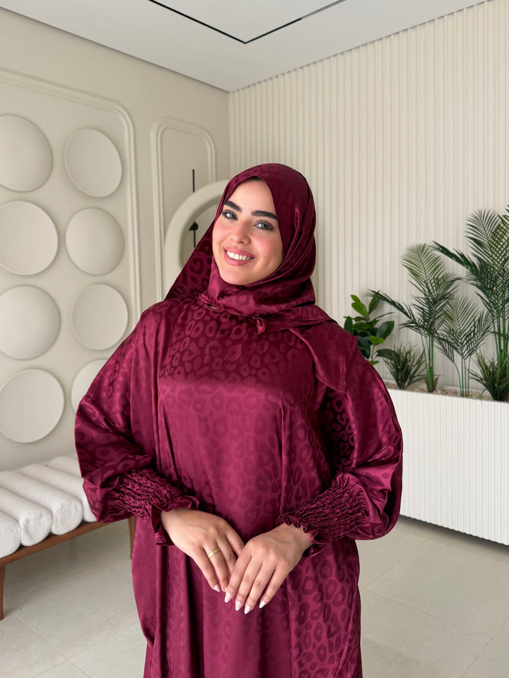 Isdal Jacquard Burgandy