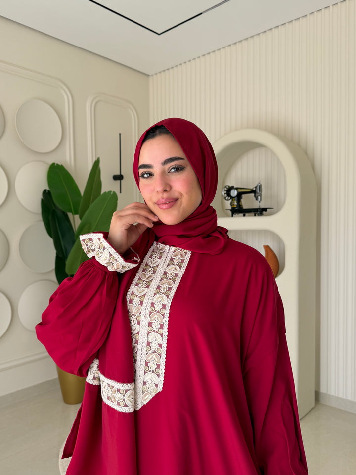 Isdal Crepe Burgandy