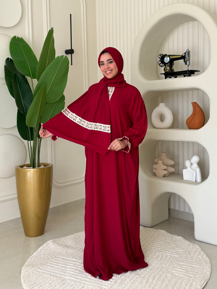 Isdal Crepe Burgandy