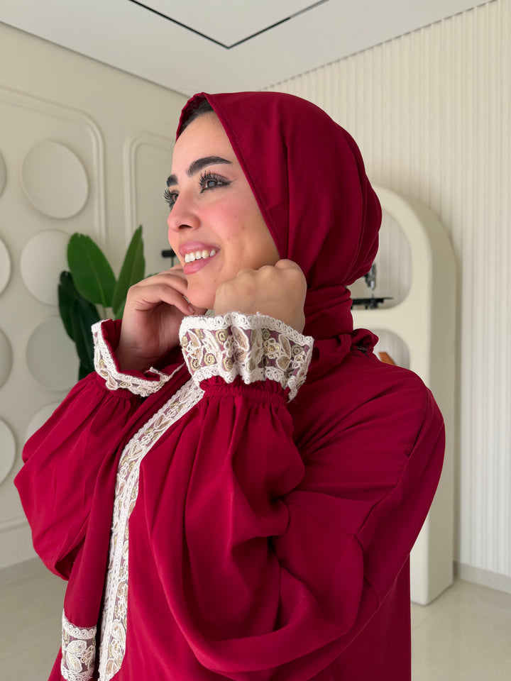 Isdal Crepe Burgandy