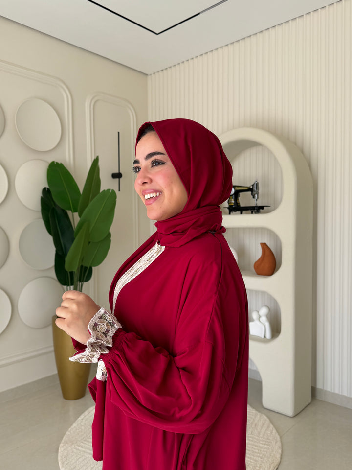 Isdal Crepe Burgandy