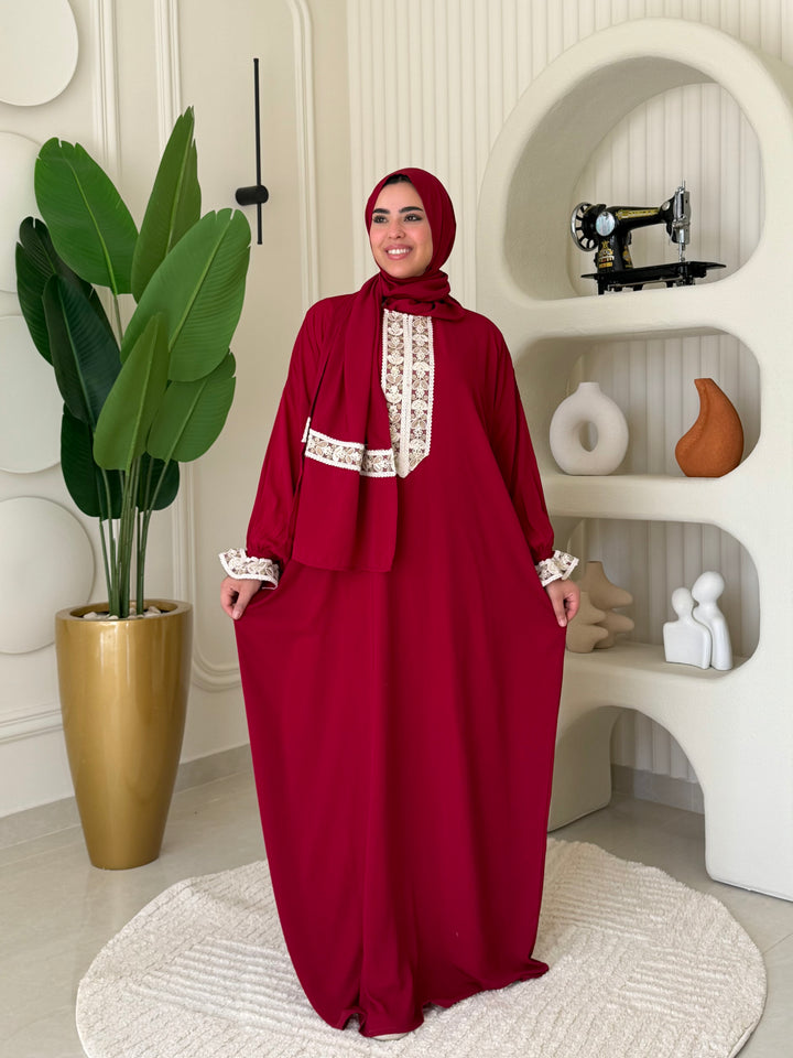 Isdal Crepe Burgandy