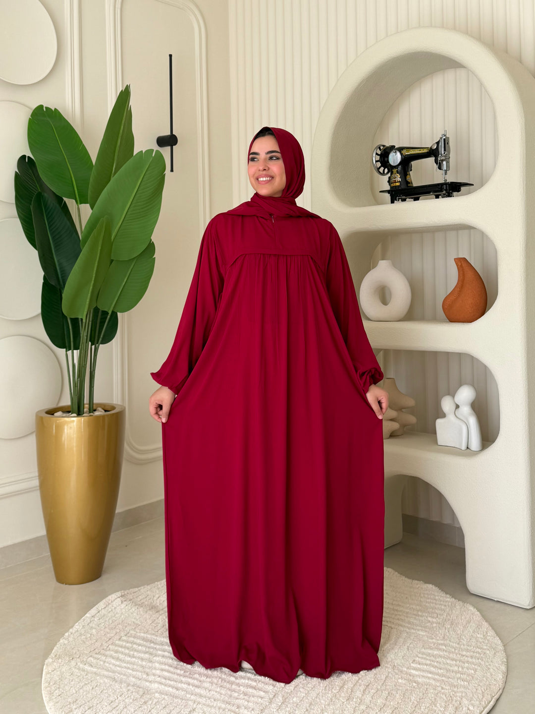Abaya Umrah Burgandy