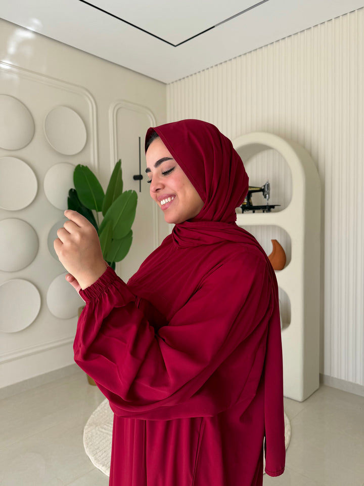 Abaya Umrah Burgandy